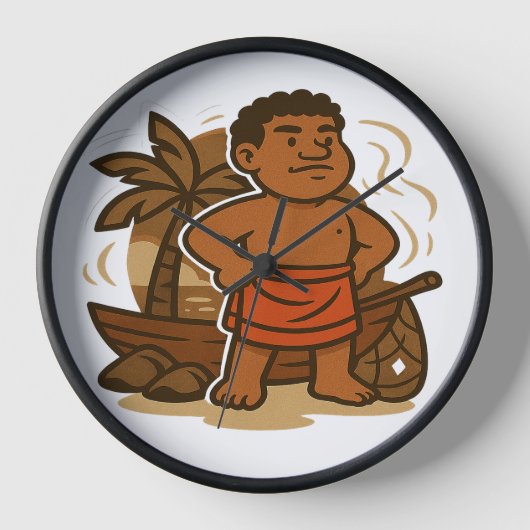 Dumi Island Guardian Clock 壁時計 (正面)