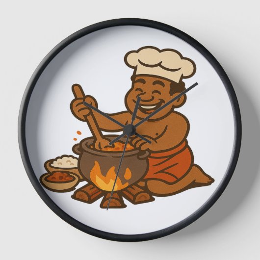 Dumi Village Chef Clock 壁時計 (正面)
