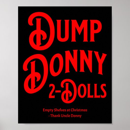 Dump Donny 2 Dolls Two Dolls Trump Tariffs Humor C ポスター (正面)