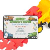 Dump Everything Colorful Construction Birthday 招待状
