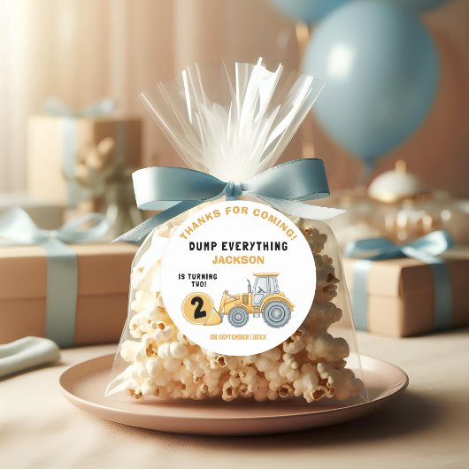 "DUMP EVERYTHING! Construction Birthday 2 ラウンドシール