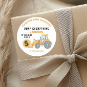 "DUMP EVERYTHING! Construction Birthday 5 ラウンドシール