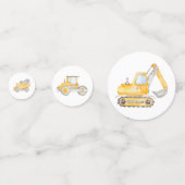 Dump Truck Boy Construction Truck Birthday コンフェッティ (正面)