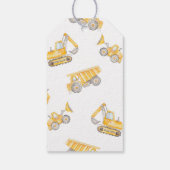 Dump Truck Boy Construction Truck Birthday Thank  ギフトタグ (裏面)