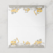 Dump Truck Construction Truck Birthday Party プレイスカード (外部開封)