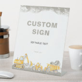 Dump Truck Construction Truck Birthday Party 台座サイン (インサイチュ)