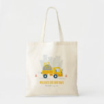 Dump Truck Construction Vehicle Kids Birthday トートバッグ<br><div class="desc">A Fun Cute Dump Truck Construction Vehicle Kids Birthday Collection.- it's an Elegant Simple Minimal sketchy Illustration of yellow grey dump truck carrying the Birthday year, perfect for your little ones construction vehicle theme birthday party. It’s very easy to customize, with your personal details. If you need any other matching...</div>