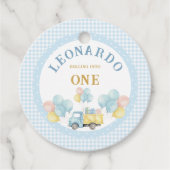 Dump Truck First Birthday Boy フェイバータグ (正面)