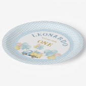 Dump Truck First Birthday Boy ペーパープレート (アングル)