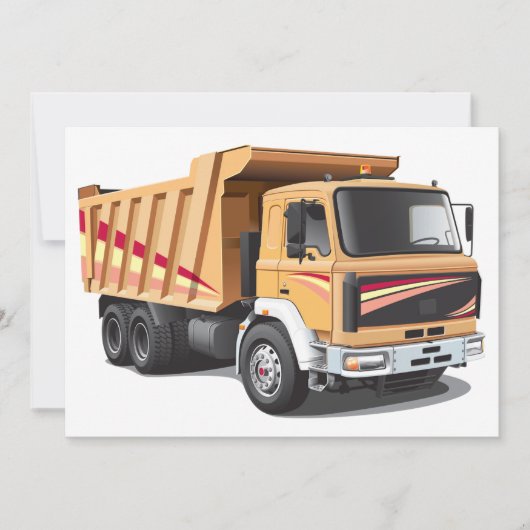 Dump Truck Invitations 招待状 (正面)