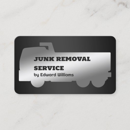 Dump Truck  Junk Removal Business Card 名刺 (正面)