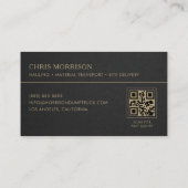 Dump Truck Service QR Code Professional 名刺 (裏面)