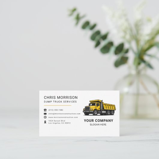 Dump Truck Services 名刺 (スタンド正面)