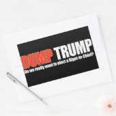 DUMP TRUMP – 私たちは本当にチーフのビゴットが欲しいのか – 長方形シール (封筒)