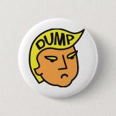 Dump Trump 缶バッジ (正面)