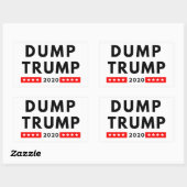 Dump Trump 2020 rectangleステッカー 長方形シール (シート)