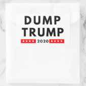 Dump Trump 2020 rectangleステッカー 長方形シール (バッグ)