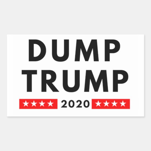 Dump Trump 2020 rectangleステッカー 長方形シール (正面)