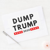 Dump Trump 2020 rectangleステッカー 長方形シール (封筒)