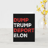 Dump Trump Deport Elon  カード (黄色い花)