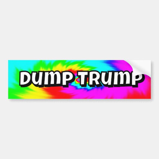 Dump Trump (you may change the words) バンパーステッカー (正面)