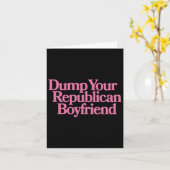 Dump Your Republican Boyfriend Protest Resist Trum カード (黄色い花)