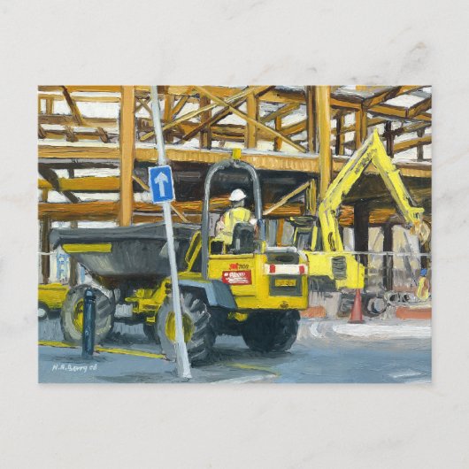 Dumper Truck, Cardiff, Wales，イギリス ポストカード (正面)