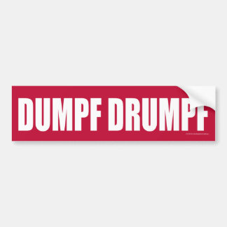 DUMPF DRUMPF (赤で白い) バンパーステッカー