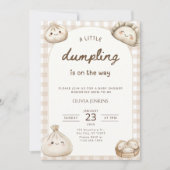 Dumpling Baby Shower Invitation Little Dumpling 招待状 (正面)