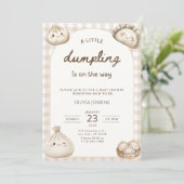 Dumpling Baby Shower Invitation Little Dumpling 招待状 (スタンド正面)