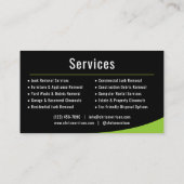 Dumpster and Hauling Business Card 名刺 (裏面)