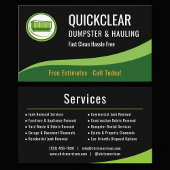 Dumpster and Hauling Professional Business Card 名刺