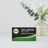 Dumpster and Hauling QR Code Business Card 名刺 (スタンド正面)