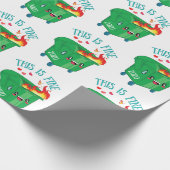 Dumpster Fireこれはおもしろい素晴らしミーム2020最低の ラッピングペーパー (角)