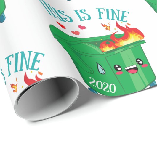 Dumpster Fireこれはおもしろい素晴らしミーム2020最低の ラッピングペーパー (ロールコーナー)