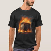 Dumpster Fire No Worries I Can Fix This Tシャツ (正面)