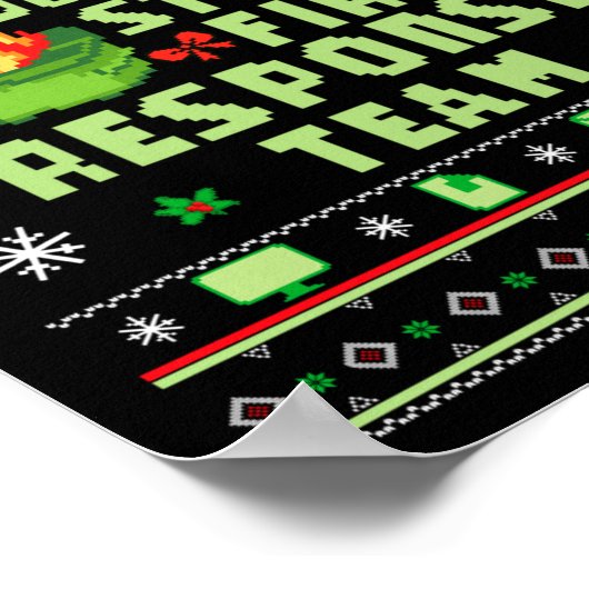 Dumpster Fire Resnse Team Chaos Ugly Sweater Cute  ポスター (角)