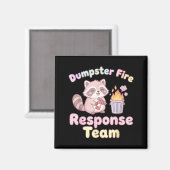 Dumpster Fire Resnse Team Raccoon Kawaii  マグネット (正面/裏面)