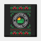 Dumpster Fire Resnse Team Ugly Christmas Sweater X マグネット (正面)