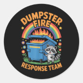 Dumpster Fire Responseチーム ラウンドシール (正面)