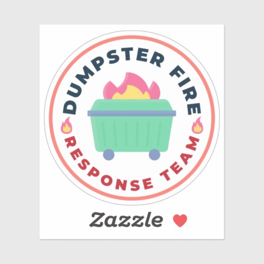 Dumpster Fire Response Team、おもしろいChaos Control シール (シート)