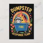 Dumpster Fire Response Team Sarcasm Meme Funny  招待状 (正面)