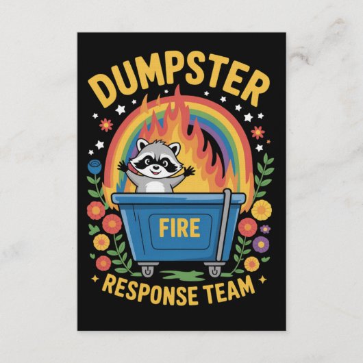Dumpster Fire Response Team Sarcasm Meme Funny  招待状 (正面)
