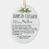 Dumpster Firefighter Funny Definition Custom Name セラミックオーナメント (右)