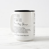 Dumpster Firefighter Funny Definition Custom Name ツートーンマグカップ (正面左)