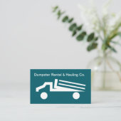Dumpster Rental Hauling Truck Modern Business Card 名刺 (スタンド正面)