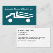 Dumpster Rental Hauling Truck Modern Business Card 名刺 (正面/裏面)