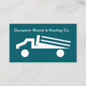 Dumpster Rental Hauling Truck Modern Business Card 名刺 (正面)