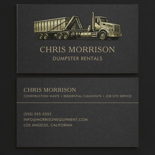 Dumpster Rental Services Professional 名刺