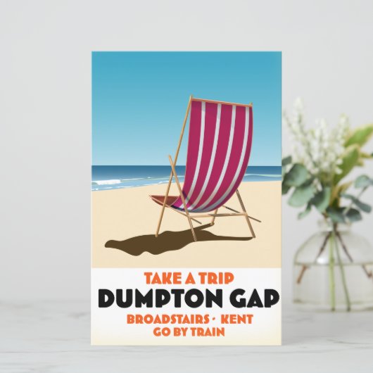 Dumpton Gap Broadstairs Kent seaide poster Postca (スタンド正面)